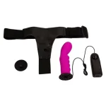 15,5 cm Belden Bağlamalı İçi Dolu Titreşimli Strapon Dildo - Görsel 5