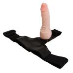 16 cm Belden Bağlamalı İçi Dolu Strapon Penis - Görsel 4