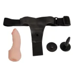 16 cm Belden Bağlamalı İçi Dolu Strapon Penis - Görsel 5