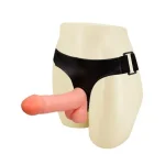 17,5 cm Belden Bağlamalı İçi Dolu Strapon Penis - Görsel 2