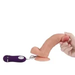 17,5 cm Belden Bağlamalı Titreşimli Realistik Dildo Penis Set - Görsel 14