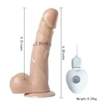 17,5 cm Belden Bağlamalı Titreşimli Realistik Dildo Penis Set - Görsel 19