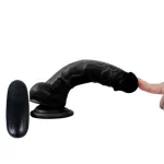 17 cm Belden Bağlamalı Titreşimli Realistik Dildo Zenci Penis Set - Görsel 2