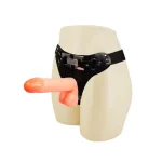18,2 cm Belden Bağlamalı İçi Dolu Strapon Penis - Görsel 2