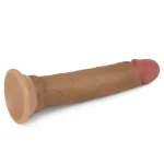 18 cm Belden Bağlamalı Çift Katmanlı Testissiz Melez Realistik Penis + Kemer + Kayganlaştırıcı Hediyeli - Görsel 4