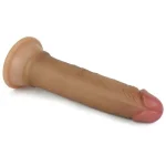 18 cm Belden Bağlamalı Çift Katmanlı Testissiz Melez Realistik Penis + Kemer + Kayganlaştırıcı Hediyeli - Görsel 5