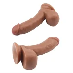 18 cm Belden Bağlamalı Gerçekçi Çift Katmanlı Silikon Penis - Görsel 4