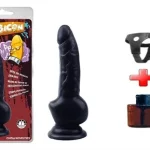 18 cm Belden Bağlamalı Gerçekçi Zenci Dildo Penis