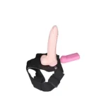 18 cm Belden Bağlamalı İçi Boş Titreşimli  Protez Penis