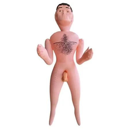 18 Cm Titreşimli Penisli 2 İşlevli Realistik Suni Şişme Erkek Manken Eran