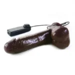 19,5 cm Belden Bağlamalı Gerçekçi Titreşimli Dildo Vibratör Melez Penis - Görsel 3