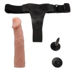 19 cm Belden Bağlamalı İçi Dolu Strapon Penis - Görsel 4