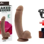 20,5 cm Belden Bağlamalı Gerçekçi Melez Dildo Penis -Boss