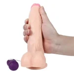 20,5 cm Belden Bağlamalı Titreşimli Realistik Dildo Penis Set - Görsel 4