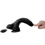 20,5 cm Belden Bağlamalı Titreşimli Gerçekçi Silikon Vantuzlu Zenci Penis - Holy Dragon - Görsel 4