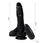 20,5 cm Belden Bağlamalı Titreşimli Gerçekçi Silikon Vantuzlu Zenci Penis - Holy Dragon - Görsel 5