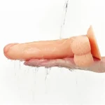 21,5 cm Belden Bağlamalı İçi Dolu Titreşimli Strapon Dildo - Görsel 5