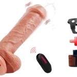 21,5 cm Belden Bağlamalı Uzaktan Kumandalı Su Fışkırtmalı Vantuzlu Realistik Dildo Penis