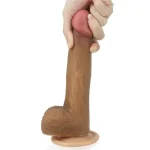 22 cm Belden Bağlamalı Çift Katmanlı Realistik Penis + Kemer + Kayganlaştırıcı Hediyeli - Görsel 4