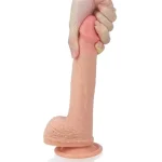 22 cm Belden Bağlamalı Gerçekçi Çift Katmanlı Silikon Penis - Görsel 9