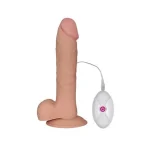 22 cm Belden Bağlamalı Gerçekçi Çift Katmanlı Titreşimli Silikon Penis - Görsel 4