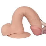 22 cm Belden Bağlamalı Gerçekçi Çift Katmanlı Silikon Penis - Görsel 3