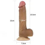 22 cm Yeni Nesil Teknolojik Realistik Melez Penis Dildo - Görsel 5