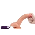24,5 cm Belden Bağlamalı Titreşimli Realistik Dildo Penis Set - Görsel 5