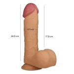 24,5 Cm Gerçekçi Kalın Dildo Penis King Sized - Görsel 5