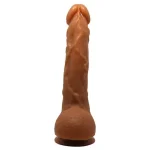 25,2 cm Realistik Vantuzlu Melez Dildo Penis + Kemer + Kayganlaştırıcı Hediyeli - Görsel 3