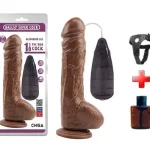 25,5 cm Gerçekçi Melez Titreşimli Dildo Vibratör Penis