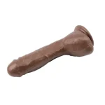 25 cm Belden Bağlamalı Realistik Titreşimli Melez Vibratör Dildo Penis - Görsel 5