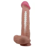 26 cm Kıkırdak Yapılı Çift Katmanlı Gerçekçi Melez Dildo Penis - Görsel 2