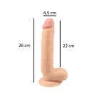 26 cm Vantuzlu Realistik Penis Anal Vajinal Dildo - Görsel 5