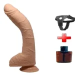 28 cm Belden Bağlamalı Gerçekçi Kalın Dildo Penis - Alex