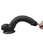 28 cm Belden Bağlamalı Realistik Dildo Zenci Penis Set - Görsel 4