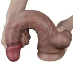 29,5 cm Belden Bağlamalı Yeni Nesil Çift Katmanlı Gerçekçi Kalın Dildo Penis - Görsel 4