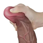 29,5 cm Belden Bağlamalı Yeni Nesil Çift Katmanlı Gerçekçi Kalın Dildo Penis - Görsel 5