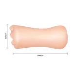 3 Boyutlu Çift Taraflı Suni Oral & Vajinal Mastürbatör - Gemini - Görsel 4