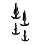 4 Parça Anal Plug Seti - Siyah