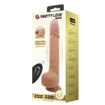 Belden Bağlamalı 22,5 cm İleri Geri Hareketli Uzaktan Kumandalı Manyetik Şarjlı Gerçekçi Vantuzlu Melez Penis - Tommy - Görsel 2