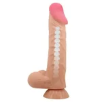 Belden Bağlamalı 24 cm Kıkırdak Yapılı Çift Katmanlı Gerçekçi Dildo Penis - Görsel 3
