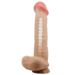 Belden Bağlamalı 26 cm Kıkırdak Yapılı Çift Katmanlı Gerçekçi Dildo Penis - Görsel 3