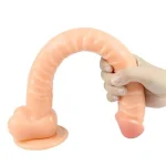 Belden Bağlamalı 40 cm Gerçekçi Uzun & Kalın Dildo Penis - Görsel 3