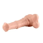 Belden Bağlamalı 43 cm Et Dokulu Gerçekçi Çift Katmanlı Sünnetsiz Silikon Penis - Horse Power 3 - Görsel 5