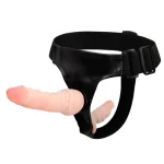 Belden Bağlamalı Çift Taraflı İçi Dolu Strapon Penis - Görsel 5