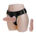 Belden Bağlamalı İçi Dolu Çift Strapon Penis - Görsel 7