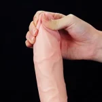Belden Bağlamalı Yumuşak Dokulu Su Fışkırtmalı Realistik Penis 23 cm - Görsel 5