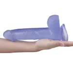 As Erotik 23CM Mor Renk Dildo Penis - Görsel 5