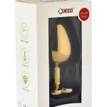 As Erotik Altın Renkli Kalpli Çelik Anal Plug - Büyük Boy